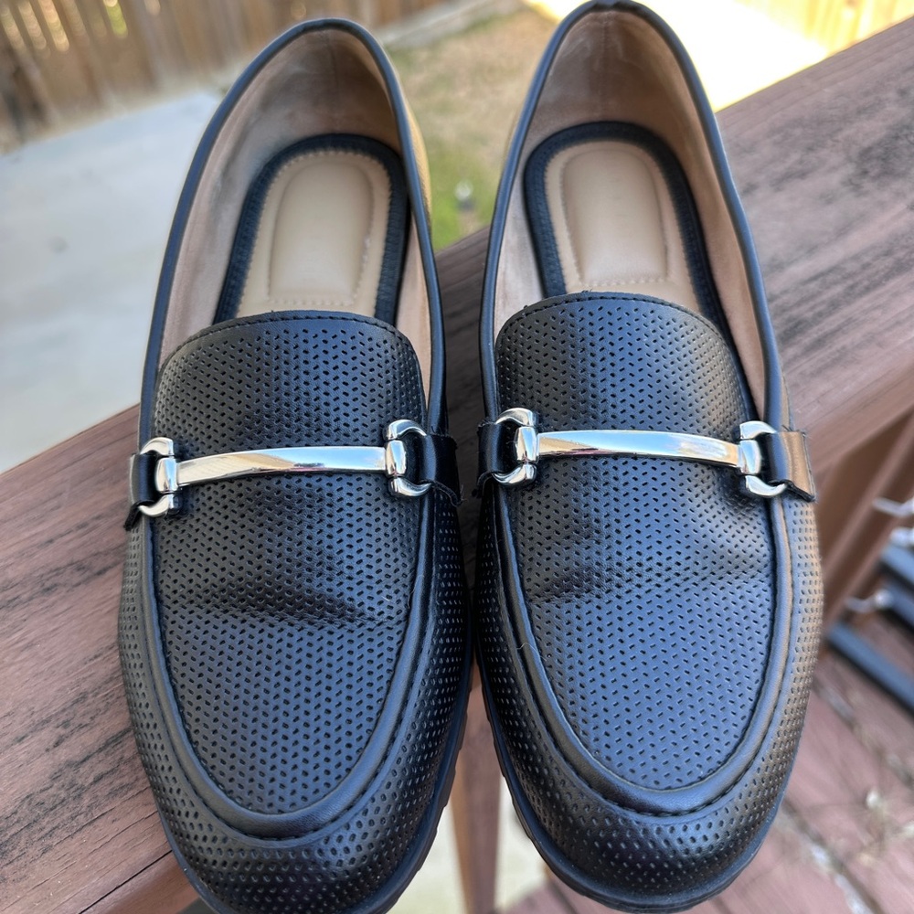 Black Leather Loafers